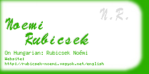 noemi rubicsek business card